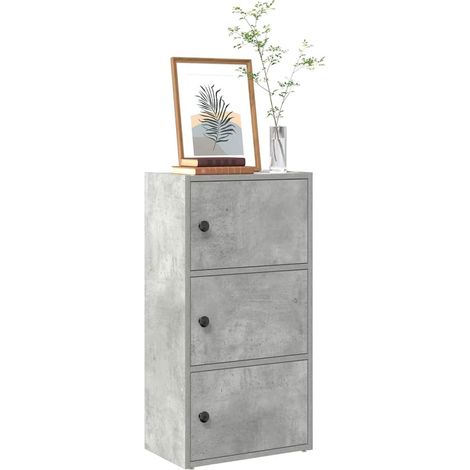 Bookcase Concrete Grey 40x24x77 cm Engineered Wood vidaXL (1/5)