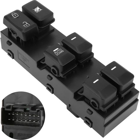 Interrupteur lève-vitre électrique 93570-3W000 compatible Kia Sportage 2014-2016, commande vitre conducteur, pièce de rechange neuve (1/5)