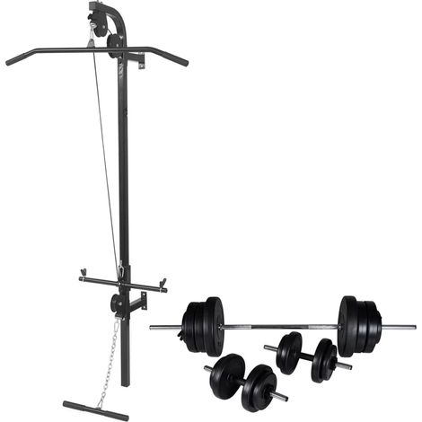 Torre de musculación de pared con mancuernas y juego de pesas 60,5 kg fitness y entrenamiento de fuerza 020000045 (1/5)