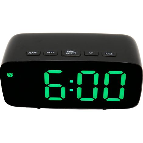 Réveil miroir avec grand écran, réveil numérique, horloge électronique LED, idéal pour une table de chevet ou une chambre. (1/5)