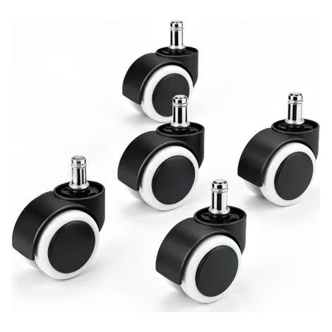 Bürostuhlrollen, 5er-Set, passend für IKEA Stühle (10 mm x 20,5 mm), hohe Belastbarkeit. (1/5)