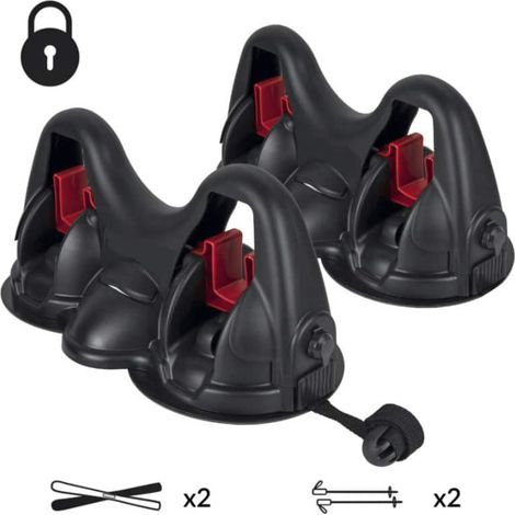 PORTASCI MAGNETICO PER 2 SCI SKI TETTO AUTO CHIUSURA ANTIFURTO UNIVERSALE 042 dc (1/4)
