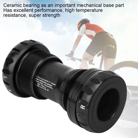 Support de pédalier VTT en aluminium léger, roulements céramiques, fixation filetée, accessoire vélo noir durable