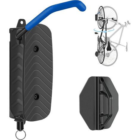 Soporte Bicicletas Pared Giratorio Portabilidad de Hasta 30 KG, Colgador Bicicleta Pared Vertical Seguridad, Gancho Pared MTB, Soporte Bici para Casa y Garaje (1Pack) (1/4)