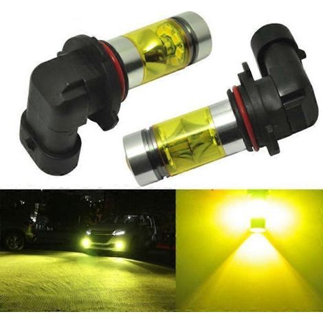 New 2x 9005 H10 9145 3000K Yellow 100W LED Headlight Bulbs Kit-- (1/4)