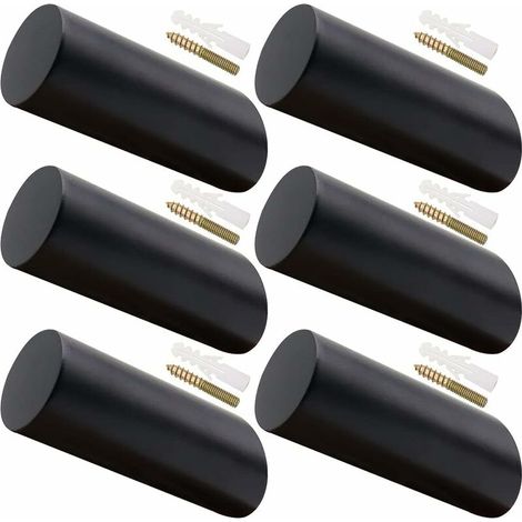 Crochet en Bois, Patère Bois, Crochets Muraux en Bois Patère Porte Manteau Crochet Mural noir pour Suspendre Les Manteaux, Chapeaux, Vestes, Sacs( 6 pcs noir)