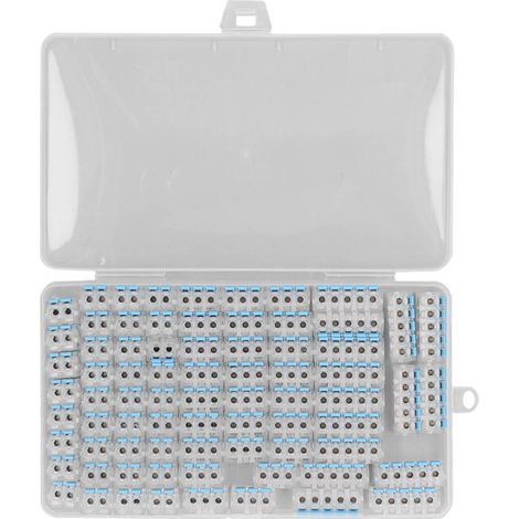 Hebel-Drahtverbinder-Set, 75-teilig, zum Spleißen, für Schnellverdrahtung, Kabelsortiment, blauer Steckverbinder-Anschlussblock (1/5)