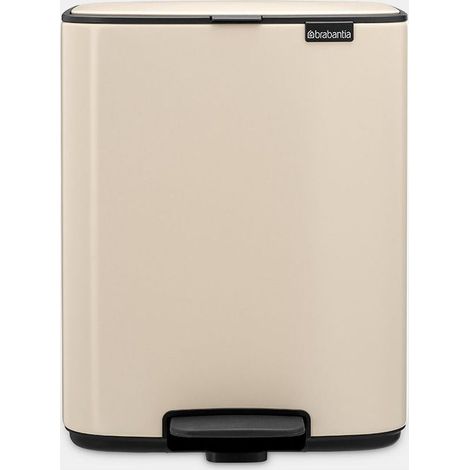 Brabantia 238024 Bo Pedal Bin Pattumiera a Pedale 12 L Acciaio con Chiusura Morbida colore Beige