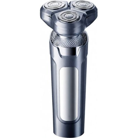 Afeitadora eléctrica para hombre con 3 cabezales flotantes, resistente al agua con certificación IPX7, totalmente lavable, de carga rápida y apta para usar sobre piel seca o húmeda. (1/5)