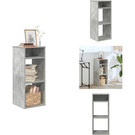 Bibliothèque gris béton 34x31x80 cm bois d’ingénierie - Bibliothèque - Bibliothèques - Armoire De Rangement - Étagère À Livres (1/5)