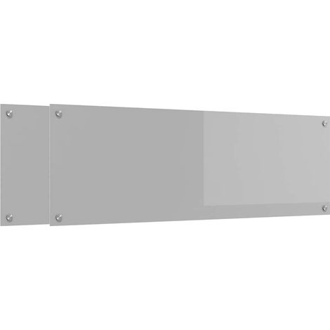 Protection de cuisine 2 pcs Gris clair 120 x 40 cm verre trempé CFW64535 (1/5)