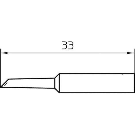 Weller XNT GW Punta di saldatura taglio sbieco 45° Dimensione punta 2 mm Lunghezza punte 33 mm Contenuto 1 pz. (1/3)