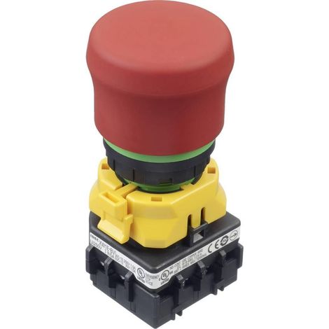 Idec XW1E-BV4TG04MFR Interruptor de parada de emergencia negro IP65