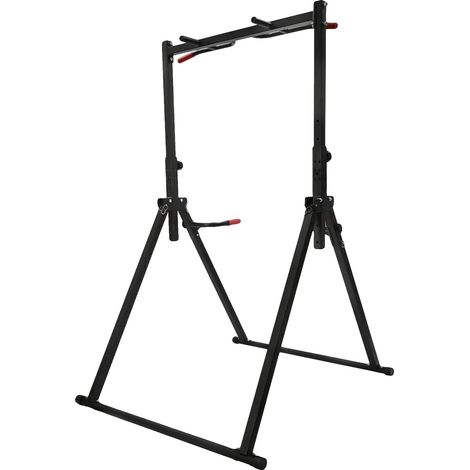 Barre de traction, hauteur réglable, construction durable, noir (1/5)