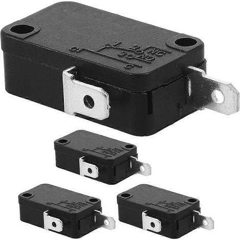 Lot de 4 interrupteurs haute puissance 16 A/250 V à 2 broches pour cuiseur à riz, pièce de rechange pour porte de four à micro-ondes, interrupteur normalement ouvert, accessoire pour appareil de cuisi (1/4)