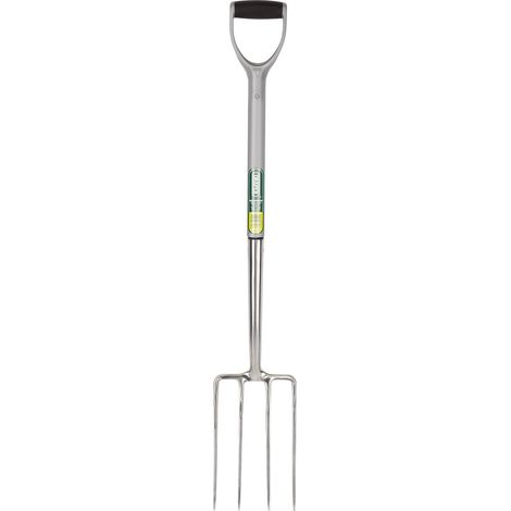 Draper Extra Long Stainless Steel Garden Fork with Soft Grip – Heavy-Duty Digging Tool (Model 83753)
