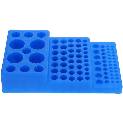 Support pour tubes à essai trapézoïdal multifonctionnel à plusieurs trous (1 pièce)-22x13cm-Blue