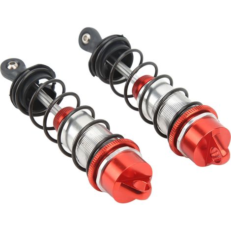 Deux amortisseurs avant à entraînement équilibré en alliage d'aluminium à haute élasticité pour voitures télécommandées, adaptés aux ARRMA 1/7 1/8 rouges. (1/5)