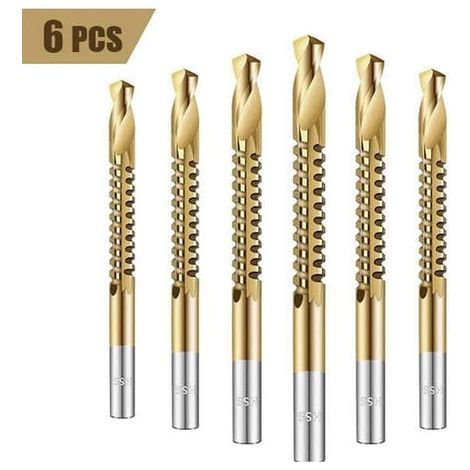 6pcs / set Cobalt Drill Bit Set Spirale Vis Métrique Composite Tap Foret Fonepro (1/5)