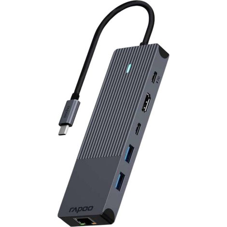 Rapoo UCM-2002 tarjeta y adaptador de interfaz HDMI, RJ-45, USB 3.2 Gen 1 (3.1 Gen 1), USB Tipo C (1/5)