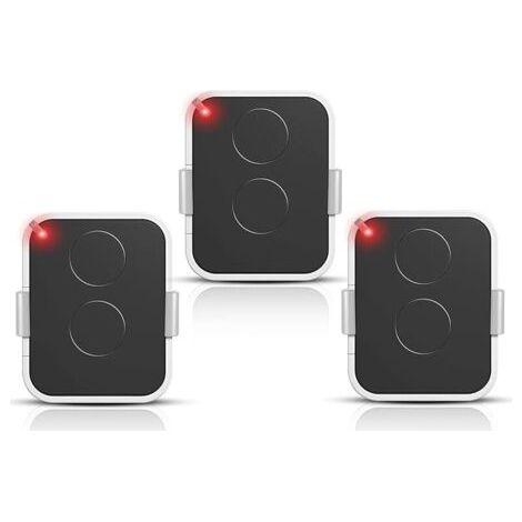 Pair 3 Pièces Télécommande Nice 433 MHz Rolling Code, 2 Canaux, Remplacement pour ON1E, ON2E, ON4E, Compatible avec Motorisations Portail et Garage, Portée jusqu’à 200m, Format Porte-clés Compact (1/5)