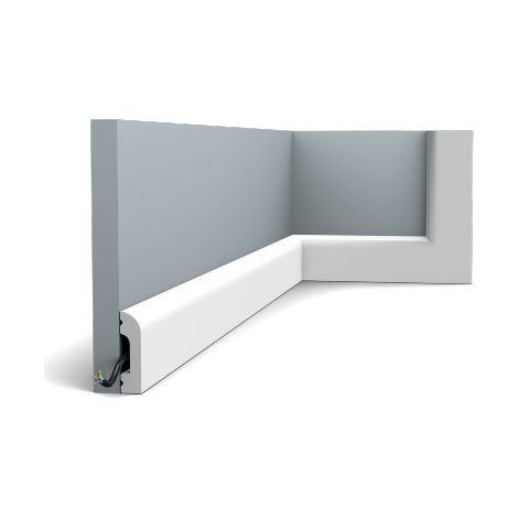 Cimaise multifonctionnelle SX182 – sommet arrondi – pour peinture – L200 x H5 x L1,3 cm – Moulure décorative Orac