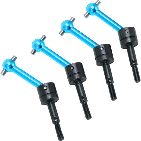 Arbre de transmission universel en métal CVD 70 mm pour voiture RC Tamiya TT02 1/10 (pièces de rechange bleues) (1/5)
