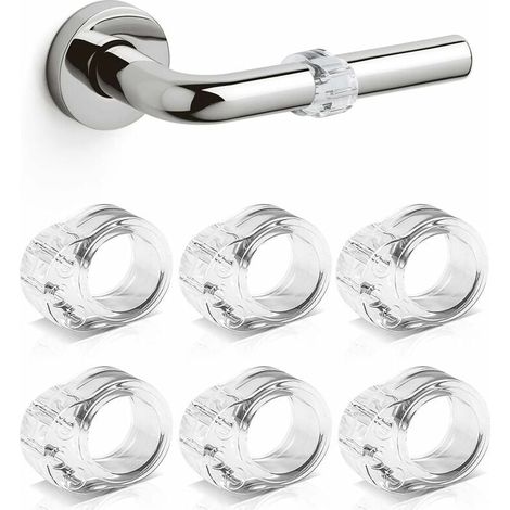 6 Pièces Protection Poignee Porte, Butées de Porte, Protège Poignée Porte Très Élastique, Protection des Murs et des Meubles, 18 mm-LIAIKI (1/5)
