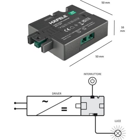 DISTRIBUTORE 2 VIE CON PLUG BOX TO BOX HAFELE LOOX5 24V 833.77.843 CON INGRESSO PER SENSORI