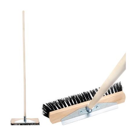 Besen Geco U400.3 DUO WH, 400 mm, Borsten Pvc/Stahl, Straßenbesen, mit Stiel