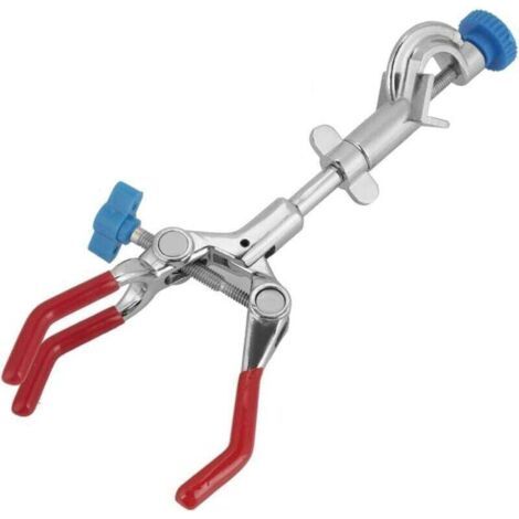 QORVA-Lab Clamp - réglable en trois volets pivotant Flask laboratoire Clamp Tube à essai condenseur Erlenmeyer Beaker Holder Accessoires de laboratoire (1/4)