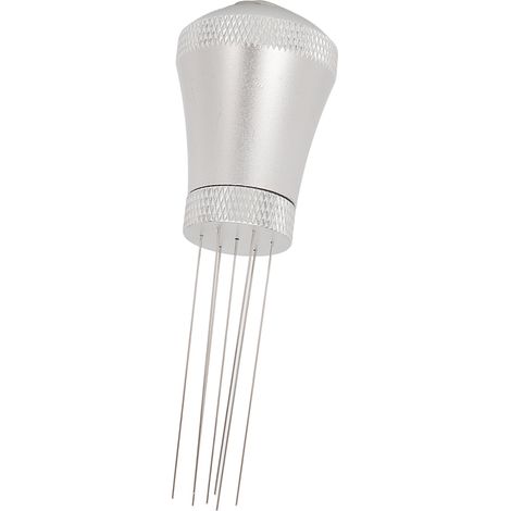 Kaffeepulverspender aus Edelstahl mit rutschfestem Griff, abnehmbarer Kaffeenadel und Tamper für Zuhause, Café und Büro, silberfarben (1/5)