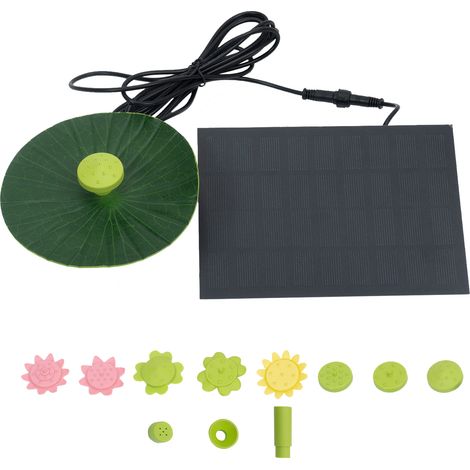 Solarbrunnen mit 9 Düsen und separatem Solarpanel, sommerblumenförmige Pumpe (9 Düsen) (1/5)