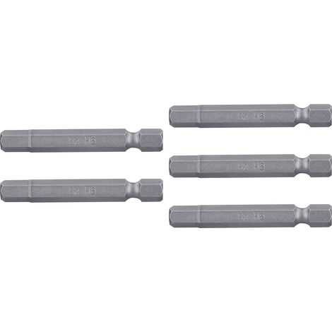 Puntas para destornillador hexagonal - 6 mm, 50 mm - 5 puntas