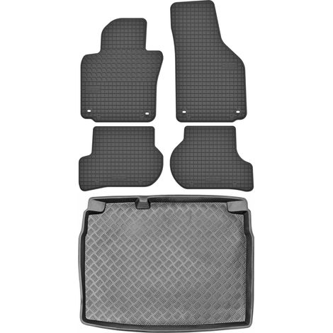 Ensemble de tapis de sol en caoutchouc pour Volkswagen Golf V Hatchback (2003-2009) + tapis de coffre (1/5)