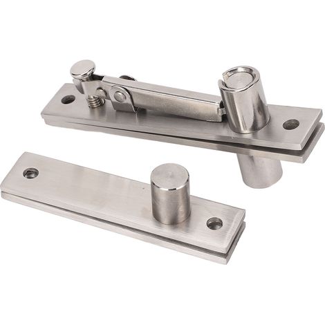 Charnière de porte pivotante à 360° en acier inoxydable pour portes invisibles à cadre en bois et aluminium, capacité de charge de 136 kg (300 lb). (1/5)