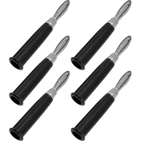 Kit de 20 connecteurs bananes 4 mm à contacts en cuivre pour câbles croisés, noir. (1/5)