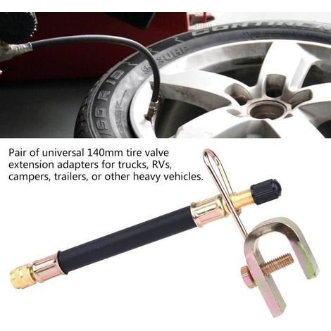 4x 140mm pneus flexible Valve Extension Tire roue Adaptateur Fourgons Transit + Pinces -DBA (1/4)