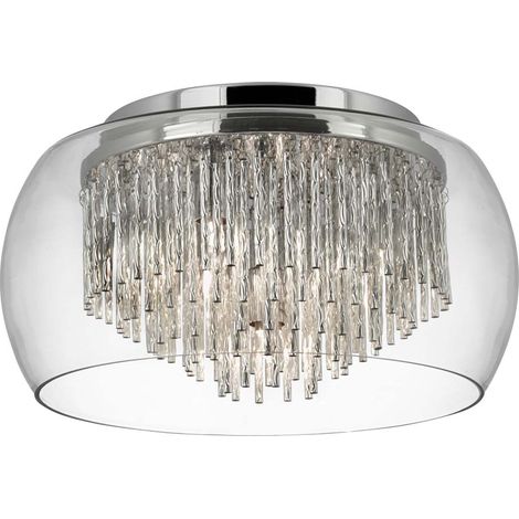 Plafonniers luminaire chrome aluminium cuisine couloir bureau chambre salon éclairage (1/2)