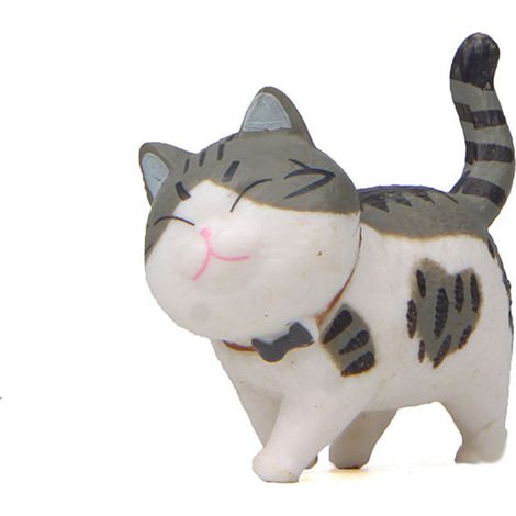 Tischdekoration Niedliche PVC-Katzenfigur (4 cm) Spielzeugkatze für Kuchen, Geschenk (1/5)