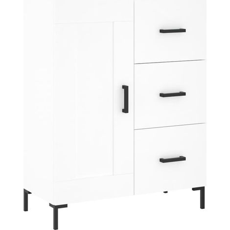 Credenza buffet cassettiera mobile contenitore organizer cucina soggiorno soggiorno 69,5 x 34 x 90 cm derivati del legno bianco 020030437
