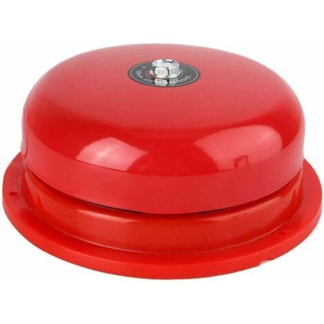 Cloche électrique en acier inoxydable 100db de type grève interne de 6 pouces en acier pour alarme incendie, évacuation d'urgence, sonnette d'alarme école et gare(24V)