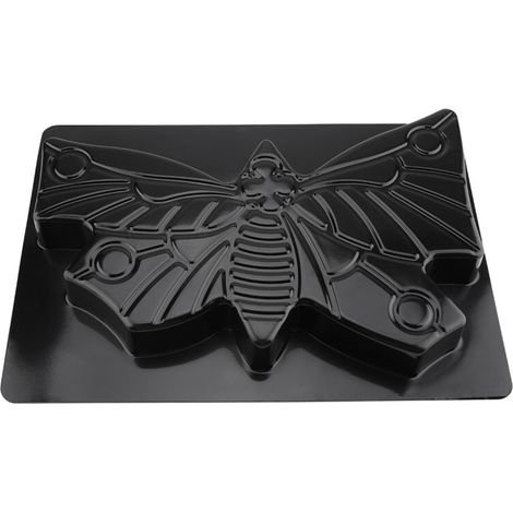 Moule pavés en béton ABS rechargeable DIY pour jardin chemin design butterfly géométrique taille 44x31x4.5cm noir (1/4)