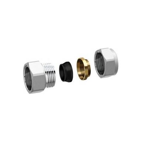 RACCORD ADAPTATEUR CHROMÉ POUR TUYAU EN CUIVRE Dimensions : 3/4" x 18