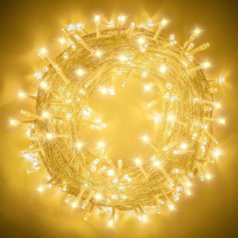 Guirlande Lumineuse Extérieure 50m 2000LEDs Blanche Chaude, Guirlande LED Etanche IP44 avec 8 Modes d'Eclairage, Guirlande Noël Decoration Exterieure et Intérieure pour Fête Soirée Mariage