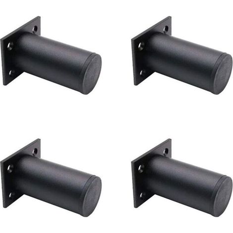4 Pieds De Meubles Réglables Noir Mat , 38x80 Mm, Pieds De Meuble Tv Pour Table Basse D'armoire, Pied De Support Pour Canapé De Meuble (1/5)