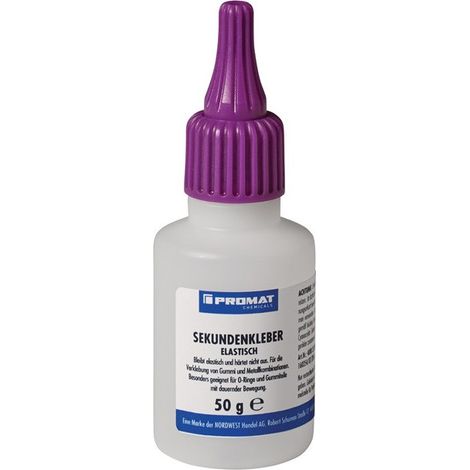 Colla istantanea Elastico 50 g Bottiglia incolore PROMAT Prodotti chimici PROMAT