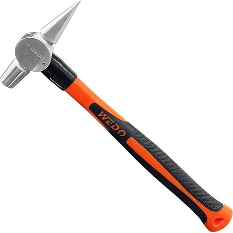 Marteau pour Mécanicien - 150 g - acier inoxydable, Idéal pour les Travaux de Mécanique - Tête en Acier Inoxydable - Longue 280mm, Manche en fibre de verre (1/5)