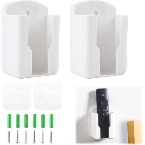 Remote Control Wall Mounts, Adhesive and Screw, Air Conditioning and TV, Inner Size: 63mm x 30mm x 100mm (L x W x H) (1/5)