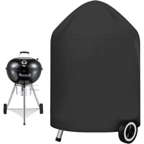 Vicmhuang – Housse de barbecue ronde imperméable en tissu Oxford 70x96cm – Résistante à l'eau et aux déchirures – Cordon de serrage pour ajustement